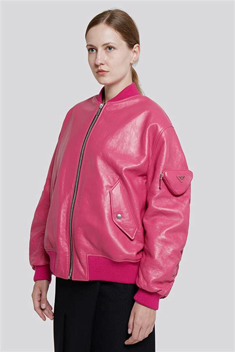 prada pink bomber|prada jacket.